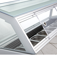 Réfrigérateur commercial de vitrine de crème glacée de dessert 260L congélateur d'affichage de refroidissement par air avec le dégivrage automatique