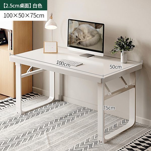 [Upgraded Thick Table Legs] 100*50*75 White