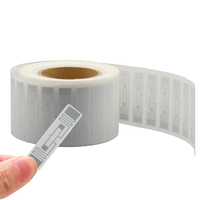 Muestra gratis pegamento fuerte autoadhesivo de largo alcance pasivo 70x14mm UHF UCODE 8/UCODE 9 Chip RFID etiqueta adhesiva etiqueta