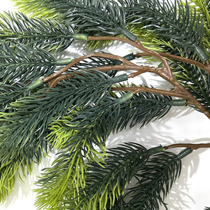 Guirlande artificielle en aiguilles de pin de 180 cm, décoration murale de Noël, style traditionnel, verdure en plastique - Product Image 3