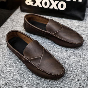 Zapatos de cuero sintético para <span class=keywords><strong>hombre</strong></span>, mocasines elegantes e informales, mocasines italianos, negros y marrones, para conducir - Product Image 6