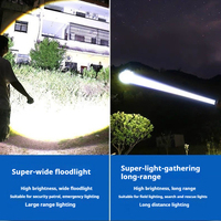 Nouvel affichage numérique de la puissance Zoom télescopique rechargeable par USB batterie intégrée lampe torche LED portable extérieure lampe de poche tactique
