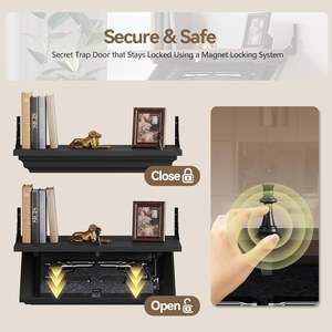 Estante Flotante de Madera Maciza para Montar en la Pared con Compartimento Oculto Secreto para Almacenamiento de Ocultación Mueble Decoración del Hogar Caja de Seguridad - Product Image 4