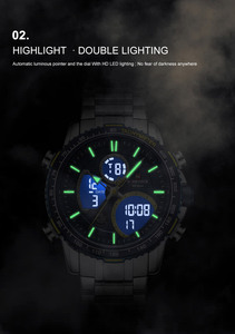 Relojes de Pulsera <span class=keywords><strong>Naviforce</strong></span> 9182 <span class=keywords><strong>NF9182</strong></span> con Logotipo Personalizado OEM, Relojes de Pulsera de Cuarzo Digitales de Lujo a Prueba de Agua para Hombre - Product Image 6