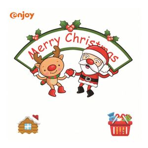 Autocollants de fenêtre de Noël en promotion, imprimés UV, résistants aux déchirures et imperméables pour la décoration intérieure - Product Image 6