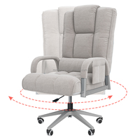 Chaise de bureau moderne confortable ergonomique respirante en tissu avec fonction pivotante durable pour un usage domestique