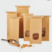 Sachets Doypack en papier kraft laminé avec fenêtre transparente, écologiques, résistants à l'humidité, respirants, réutilisables et scellés pour la vente en gros