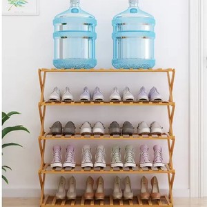 Modern Bamboo <b>Shoe</b> <b>Rack</b> 4 Layers Freestanding Natural Wood Design For Home Use - Product Image 1