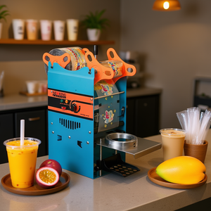 Máquina Selladora Manual de Tazas de Té Spalino de 90 mm, Sellado Térmico Eléctrico, Color Azul, para Envasado de Té Boba, 220 V - Product Image 2