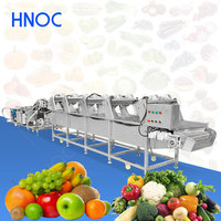 Ligne de lavage et de séchage entièrement automatique HNOC pour légumes-feuilles, pommes et gingembre