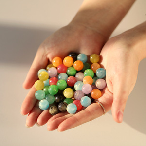 Resin Cloud <b>Beads</b> 12mm Round Gold Glitter Sandblasted For Bracelet Making Loose <b>Beads</b> - Product Image 1