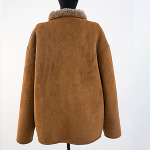 جودة عالية تخصيص الشتاء النساء سميكة دافئة دراجة نارية النساء جلد مدبوغ سترة مفجر اقتصاص - Product Image 2