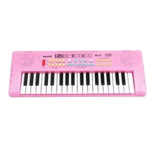 Badu Instrumentos musicales Juguete de plástico Teclado musical 37 teclas Juguete Piano Órgano electrónico Venta al por mayor para niños