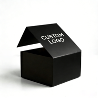 Emballage personnalisé de haute qualité avec logo imprimé, grand format, noir mat, pliable, magnétique, emballage en papier personnalisé avec logo, boîte de haute qualité