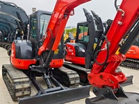 Mini-excavatrice d'occasion de marque japonaise, modèle U55 KX163-5 U35 KX057, excavatrice sur chenilles à vendre