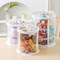 Boîtes à gâteaux rondes jetables transparentes en plastique à 3 niveaux de 4 à 10 pouces avec gaufrage pour la présentation et le stockage des gâteaux