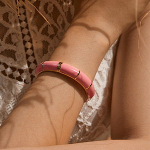 2025 all'ingrosso personalizzabile bianco e oro rosa stile minimalista braccialetto di moda all'ingrosso della ragazza braccialetto <span class=keywords><strong>gioielli</strong></span> - Product Image 5