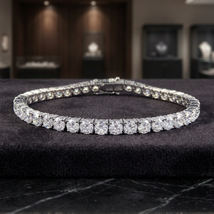 สร้อยข้อมือทองคำขาว 14K เพชรเลี้ยงในห้องปฏิบัติการ ขนาด 6.25 นิ้ว - Product Image 3