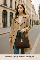 Grands sacs à bandoulière en cuir à fermeture à boucle de meilleure qualité personnalisés pour femmes shopping