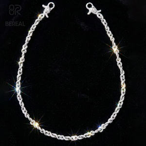 Cadena de Billetera Cubana Personalizada con Moissanita VVS y Diamantes de Laboratorio, Estilo Hip Hop, Chapada en Oro sobre Plata 925, Joyería para Hombre - Product Image 1
