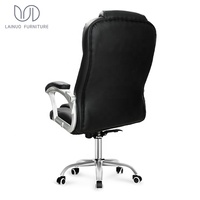Chaises de bureau rembourrées à dossier haut véritable dos patron bras moderne bureau patron chaise en cuir