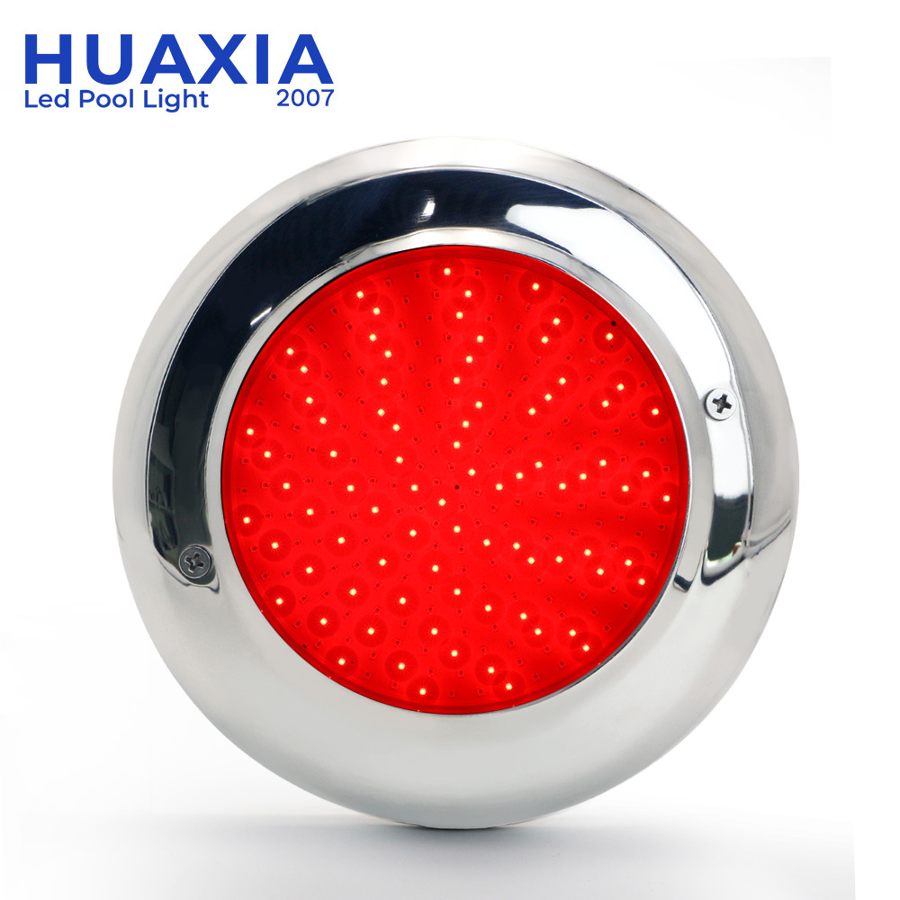 Huaxia Patented Design 18W RGB Remote Slim Flat Pool Light 316SS Swimming Pool Led Underwater Lighting
