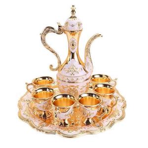 QIAN HU Tazze da Caffè Arabe Vintage in Ghisa Ecologica, Set da Tè Turco per Uso Promozionale, Decorazione per Feste del Ramadan, Casa e Matrimoni - Product Image 2