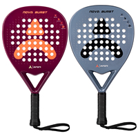 CASTON SPORTS NOVA BURST Raqueta de Pádel Infantil de Fibra de Carbono con Superficie 3D Roja/Azul