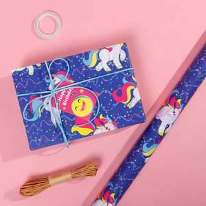 Wholesale Birthday Kraft <b>Wrapping</b> <b>Paper</b> Roll 80gsm <b>Tissue</b> 43*300cm Custom Luxury Gift Packaging - Product Image 4