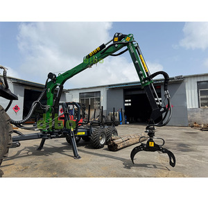 Grue forestière hydraulique DIBO CE TUV pour le bois, 4,2 m, avec <span class=keywords><strong>remorque</strong></span> 4x4 de 3 tonnes - Product Image 1