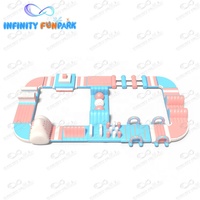 Parc aquatique flottant gonflable personnalisable pour la mer/le lac - Structure de jeu aquatique modulaire avec murs d'escalade pour parcs aquatiques