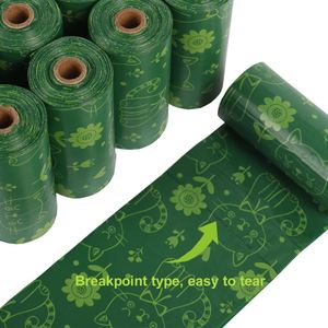 Sacs à déjections canines biodégradables et compostables en HDPE, LDPE, PLA, impression personnalisée, vente en gros directe d'usine, haute qualité - Product Image 4