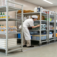 Étagère de cuisine en métal à 4 niveaux, portable, non pliable, résistante à la chaleur, organisateur de rangement pour contenants alimentaires