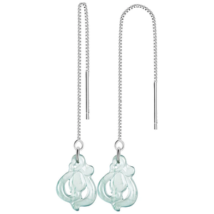 Boucles d'oreilles clous en jade naturel authentique de qualité A, motif lys d'eau bleu, en argent S925, jade de qualité glace, style unique pour femme, cadeau de fête - Product Image 5