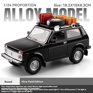 Modellino in Scala 1:24 LADA <span class=keywords><strong>Niva</strong></span> Fuoristrada con Suoni e Luci, Porte Apribili, Decorazione in Metallo, Modello SUV Giocattolo da Esposizione - Product Image 5