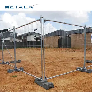 High quality second hand 3.5mm welded event modular 2.1x2.4m australia temporary fence with metal base