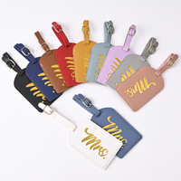 Porte-cartes de mode en cuir PU pour hommes et femmes, avec estampage doré, sans fermeture, et ensemble porte-passeport de voyage avec étiquette de bagage