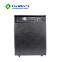Amplificateur combo pour guitare et clavier en bois multifonctionnel de 15 pouces avec mixeur intégré