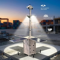 Tour de surveillance solaire intégrée avec contrôleur MPPT et armoire extérieure durable pour la protection des actifs