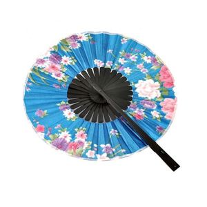 Abanico Plegable Redondo de Bambú con Logotipo Personalizado Estilo Japonés, Abanico de Mano para Bodas - Product Image 5