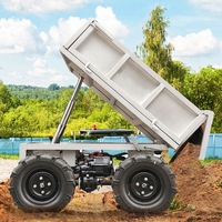 Transporteur électrique télécommandé pour verger et ferme, UTV/ATV électrique 4x4 tout-terrain, remorque benne de transport