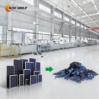 Machine de recyclage par pyrolyse de panneaux solaires haute efficacité SUNY ZY-PVR-F60 50-60 pièces/h 240KW Taux de retrait de l'aluminium de 99% du cadre en verre
