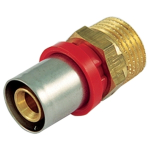 Raccordo diritto maschio a pressione per tubi multistrato in rame da 20 x 2.0 -1/2 pollici - Product Image 1