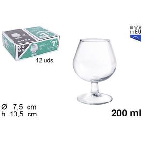 Verres à boire en verre Copa de 200 ml, qualité supérieure, verrerie transparente, design classique pour savourer vos boissons préférées - Product Image 1
