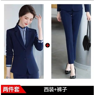 blue suit pants
