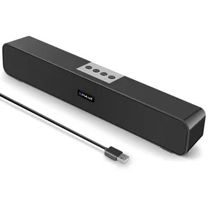 Amostra gratuita de barra de som puluz, mini alto-falante sem fio, barra de som 10w para pc, computador usb, alto-falante portátil