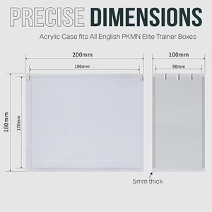 Hộp trưng bày acrylic trong suốt từ tính GOELDE chống tia UV 99%, hộp bảo vệ acrylic ETB dành cho hộp huấn luyện viên ưu tú - Product Image 2