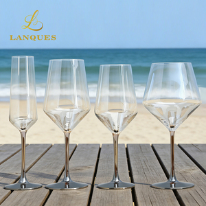 Verres à vin Lanques dorés de style européen, durables et compatibles lave-vaisselle, pour vin rouge, <span class=keywords><strong>Bordeaux</strong></span>, maison, hôtel, événements et mariages - Product Image 6