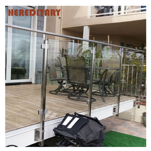Balustrades et poteaux en acier inoxydable pour balcon, designs de garde-corps en <span class=keywords><strong>verre</strong></span> pour <span class=keywords><strong>terrasse</strong></span>, pour la décoration intérieure - Product Image 3