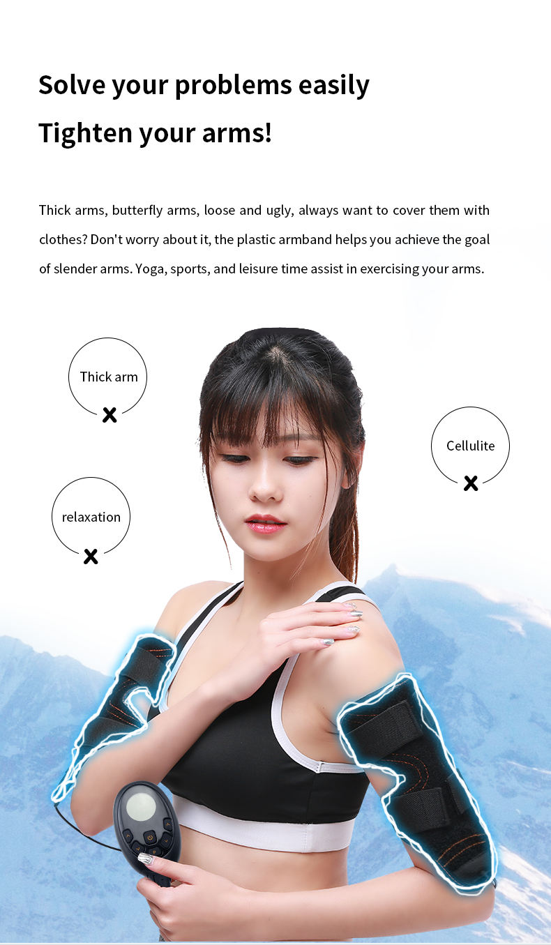 EMS Muscle Toner Anti Fatigue Arm shape Portable Home Stress Relief Machine Electric Plus Massage Wireless
